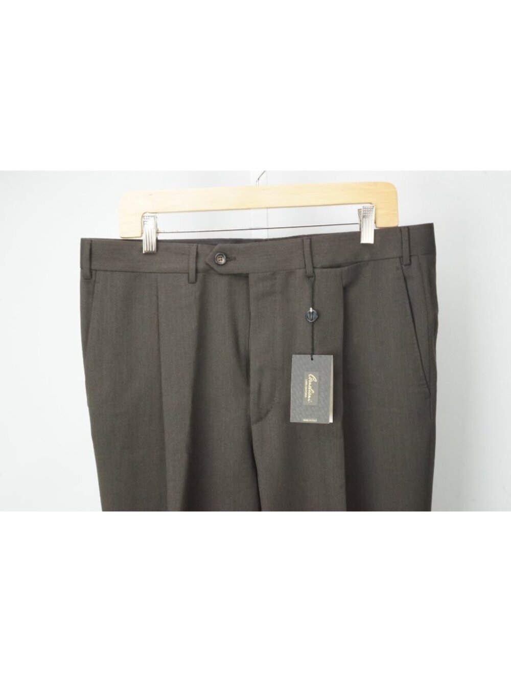 Corneliani Master Brown Wool Dress Pants Sz 52R EU BRAND NEW